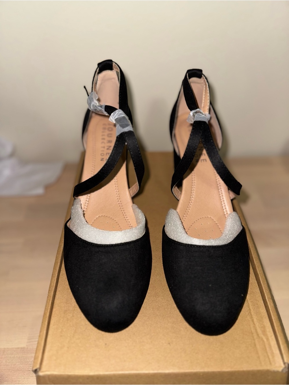 Journee Collection Black Foster Heels